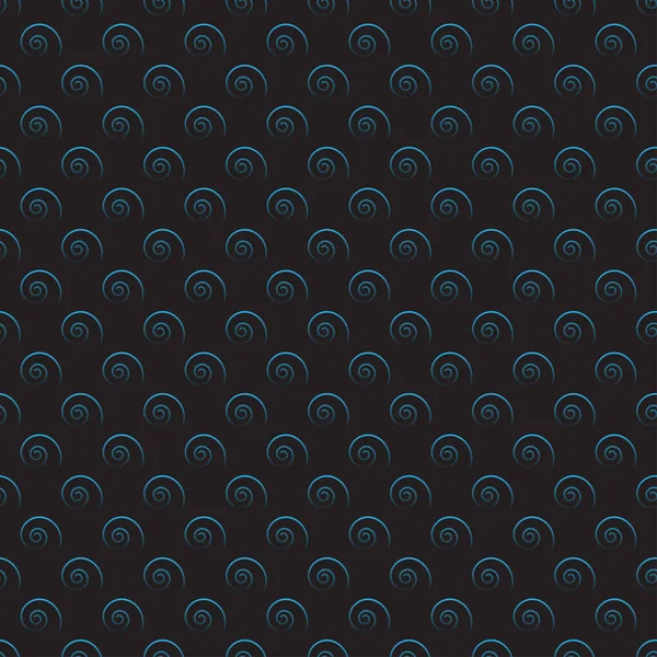 Fondo negro vectorial. Elementos luminosos remolinos regulares sobre un fondo negro — Vector de stock