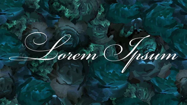 Web vektör arka plan 1920, 1080 px. Güzel güller ile Web arka plan . Mavi renk güller