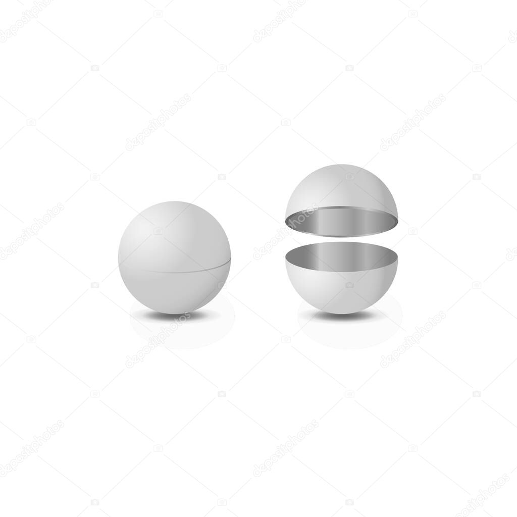 Shere shaped creative packaging. Steel ball .