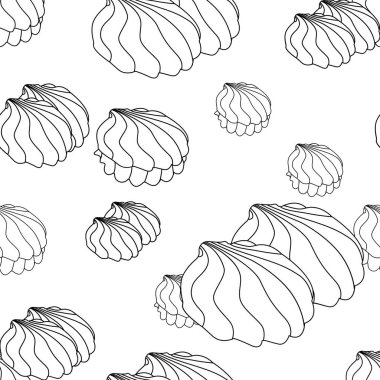 Beyaz arka planda Contour Zephyr. Vektörsüz desen