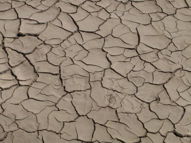 Çatlaklar kil gibi bir arka plan üstten görünüm
