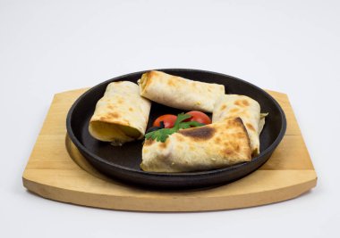 Arap hamur, domates, marul, geleneksel yemek, Restoran, özel, mutfak, Şef, dekorasyonu ile sarılı tavuk servis