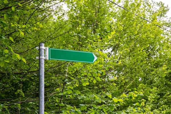 Signo Metal Señalización Forestal Lugar Para Texto — Foto de Stock