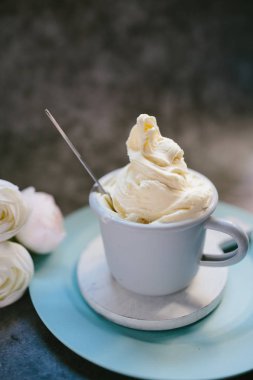 Lezzetli yumuşak dondurma 