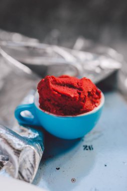 Lezzetli yumuşak dondurma 