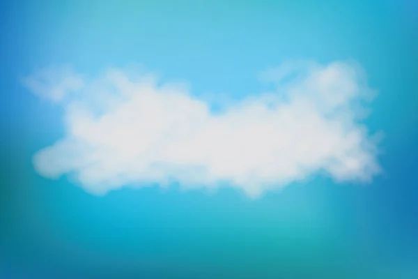 Realistisches Vektorbild Einer Sprachwolke Blauen Himmel Vektor — Stockvektor