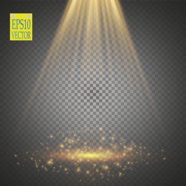 Vektör Spotlights. Sahne. Işık Efektleri Sihirli konsept