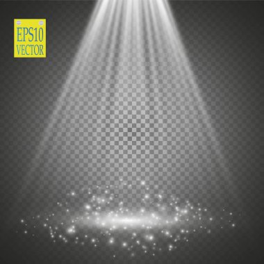 Vektör Spotlights. Sahne. Işık Efektleri Sihirli konsept