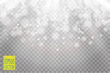 Soyut beyaz bokeh etkisi modern tasarım ile kıvılcım saçar. Parlayan yıldız patlaması ya da havai fişek etkisi. Işıltılı ışık vektörü şeffaf arka plan. Noel kavramı. Titrek sihirli efekt