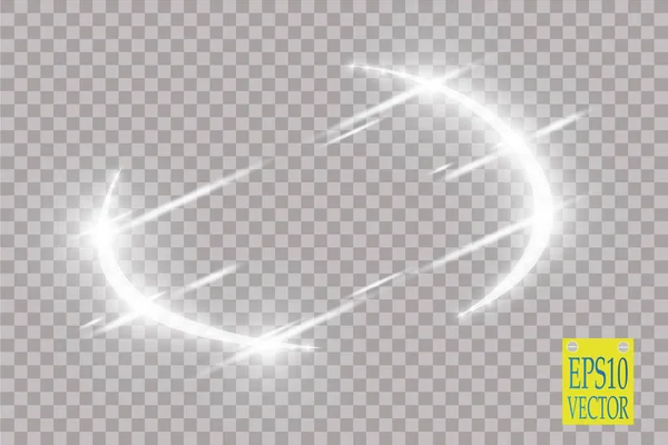 Abstrakt Lyx Vektor Ljus Fackla Halvcirkel Och Gnista Ljuseffekt Glittrande — Stock vektor