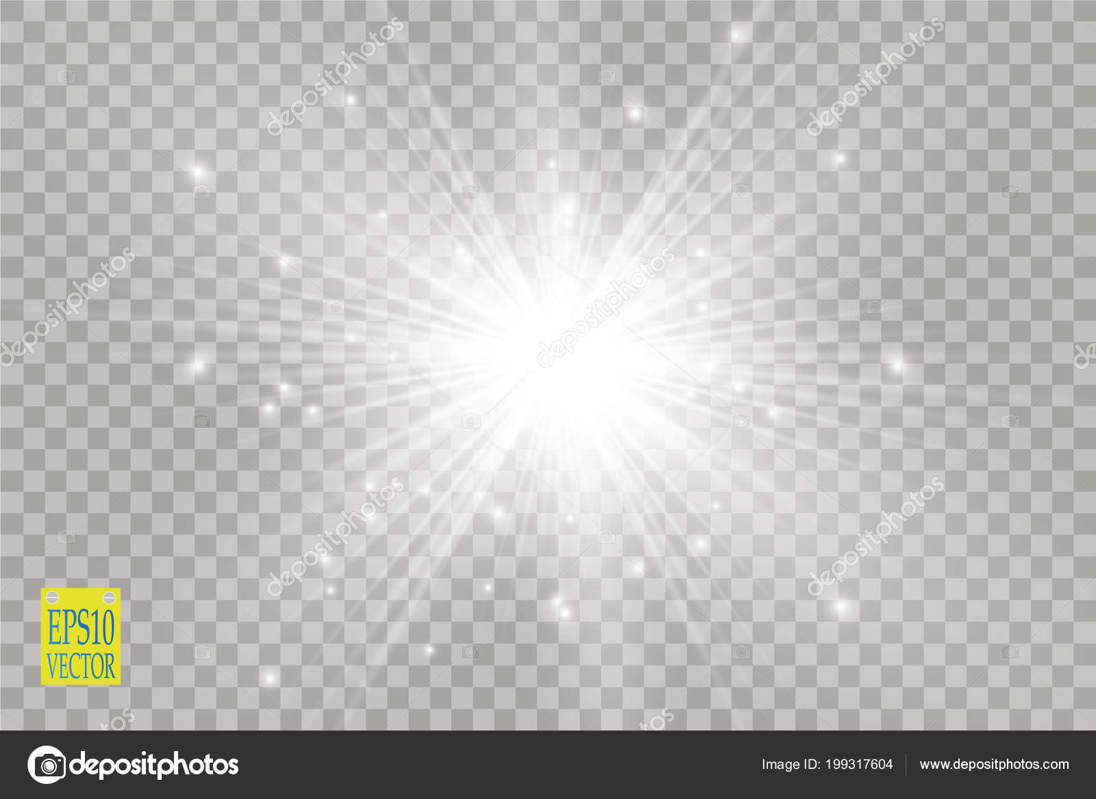 光の効果だ 透明な背景に輝きでスターバースト ベクトルイラスト ストックベクター C Daniilexe Gmail Com