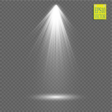 Vektör Spotlights. Sahne. Işık Efektleri Sihirli konsept
