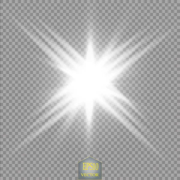 Λάμψη Φωτός Αστέρι Έσκασε Σπίθες Ήλιος Ενέργεια Ισχύος Νέον Φώτα — Διανυσματικό Αρχείο