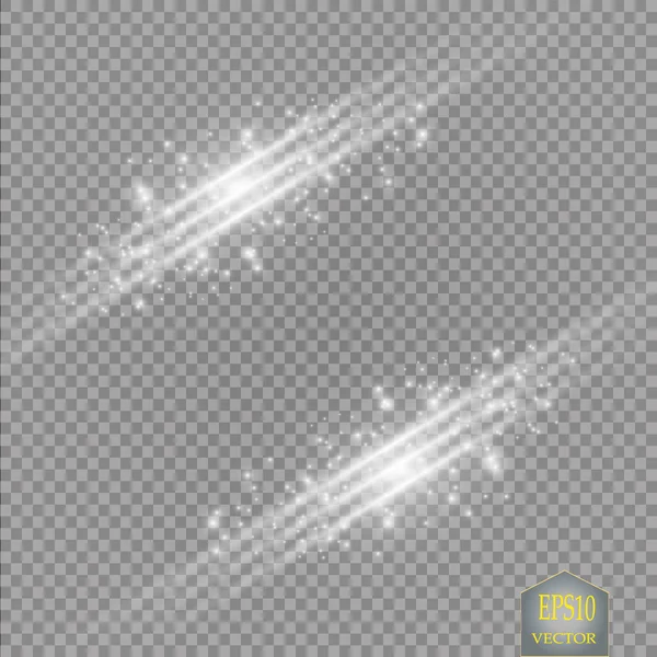 Listos Estrella Brillante Las Partículas Sol Chispas Con Efecto Luz — Archivo Imágenes Vectoriales