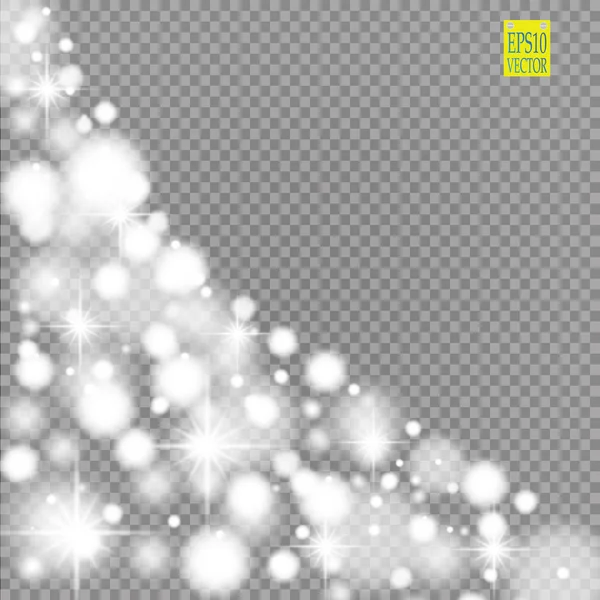 Nieve Estrella Línea Brillo Sobre Fondo Transparente Ilustración Vectorial Eps — Archivo Imágenes Vectoriales