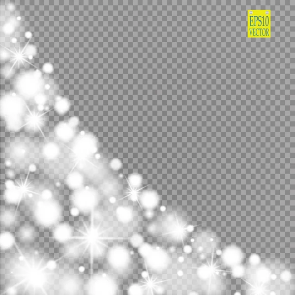 Nieve Estrella Línea Brillo Sobre Fondo Transparente Ilustración Vectorial Eps — Archivo Imágenes Vectoriales