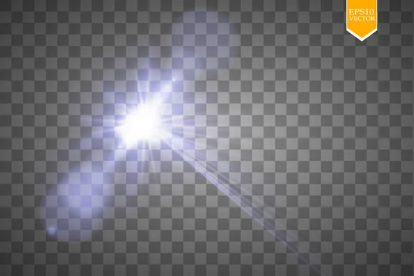 Vector Transparentes Sonnenlicht Spezielle Linse Flare Lichteffekt Sonne Blitzt Mit — Stockvektor