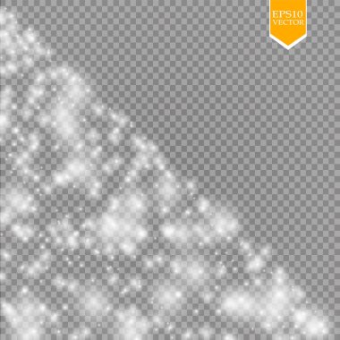 Parlak ışık efekti. Vektör çizimi. Noel flaşı kavramı. 10 saniye.