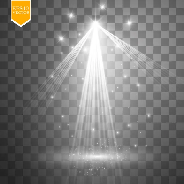 Vector Spotlights Plaats Delict Licht Effecten Magisch Concept — Stockvector