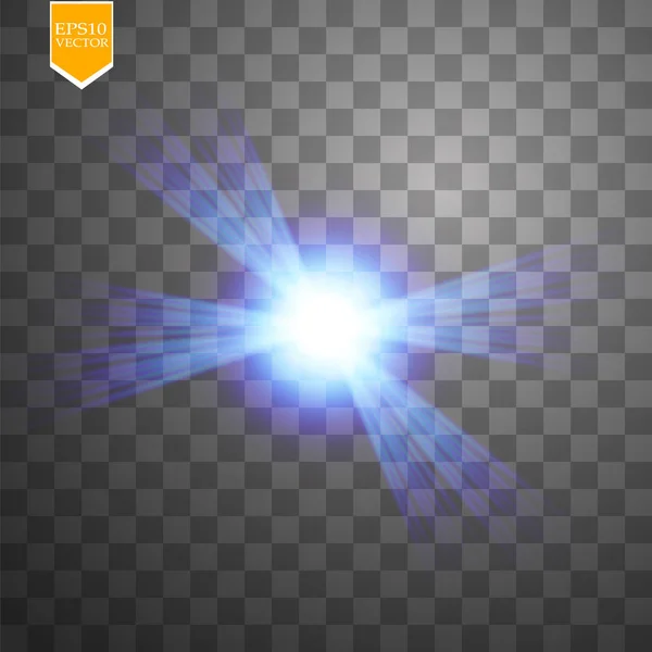 Φως Ψηφιακό Αστέρι Στο Διαφανές Φόντο Διάνυσμα — Διανυσματικό Αρχείο