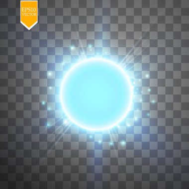 Mavi enerji halkası soyut. Kavramsal vektör tasarımı. Herhangi bir nesne için merkezde boş alan var. Vektör