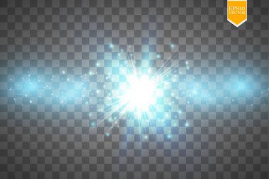 Parlak ışık efektlerinden oluşan yaratıcı bir konsept vektör kümesi siyah arka planda izole edilmiş kıvılcımlarla parlar. Resim tasarımı için, Noel kutlaması için pankart, sihirli ışık ışını