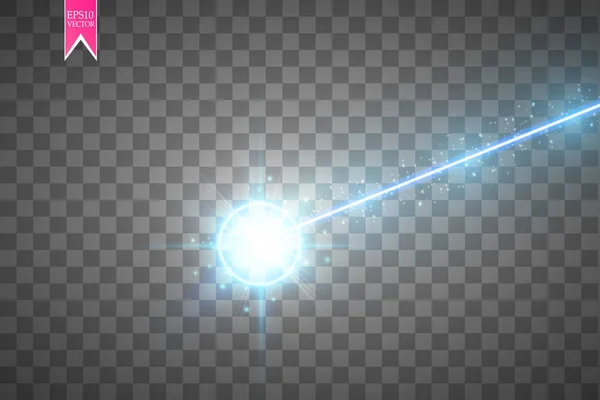 Abstrakter Blauer Laserstrahl Laser Sicherheitsstrahl Isoliert Auf Transparentem Hintergrund Lichtstrahl — Stockvektor