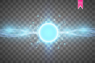 Mavi enerji halkası soyut. Kavramsal vektör tasarımı. Herhangi bir nesne için merkezde boş alan var. Vektör