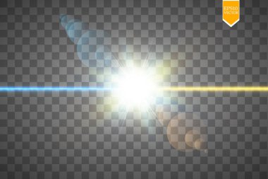 Vektör çizim. -Mavi ve altın büyülü plazma iki güç çarpışması. Soğuk ve sıcak enerji tahsisi. Elektrik Daralt.