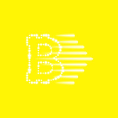 Işık efektli dijital bitcoins sembolü ve sarı arka graund üzerinde ışık çizgileri. Vektör