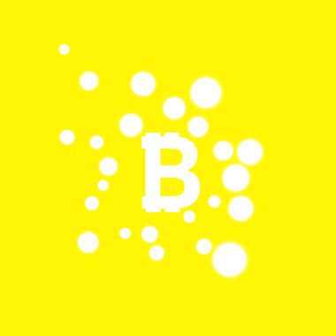 Şeffaf backgraund ışık etkisi ile dijital bitcoins sembolü. Vektör