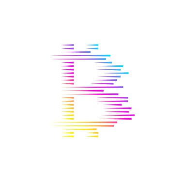 Bitcoin para hızlı hızlı hareket çizgilerle.