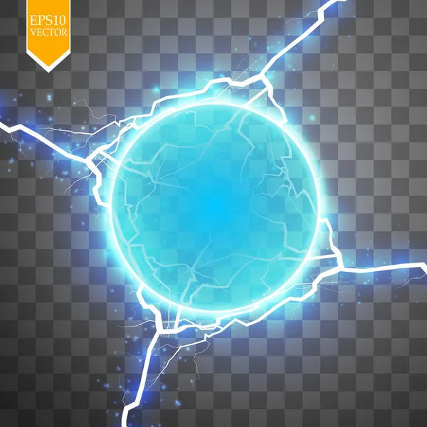 Inel Energie Albastră Design Vectorial Abstract Conceptual Fulger Zonă Liberă — Vector de stoc