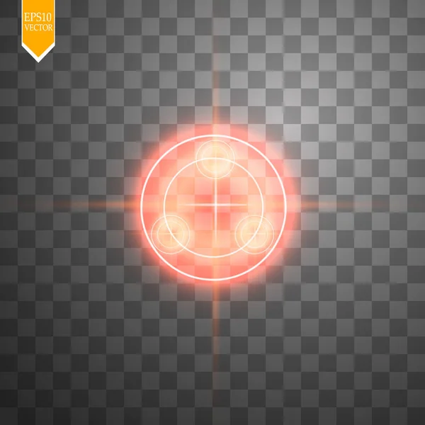 Neon Target isolated. Game Interface Element. Vector