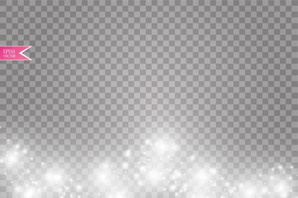 Ilustración Abstracta Onda Brillo Blanco Vectorial Huella Polvo Estrella Blanca — Vector de stock