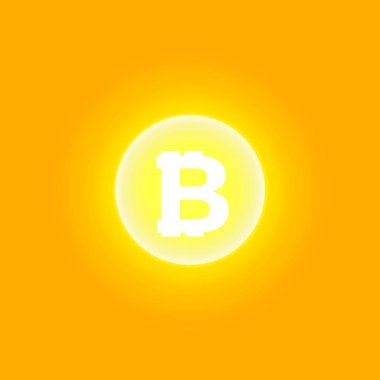 Bitcoin siyah bir arka plan ile soyut sarı enerji halka... Vektör
