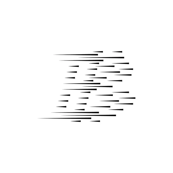 Lignes Vitesse Isolées Effet Mouvement Sur Votre Design Lignes Noires — Image vectorielle