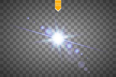 Yaratıcı kavramı vektör parlama ışık efekti kümesi patlamaları ile siyah arka plan üzerine izole sparkles yıldız. Örnek şablon sanat tasarlamak için kutlama ilanı Noel için sihirli flash enerji ray. Vektör