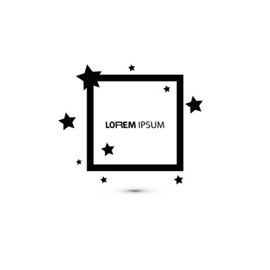 Vektör kare kare kümesi. Yıldız ile geometrik şekiller. Vektör çizim.