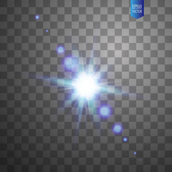 Concepto Creativo Conjunto Vectorial Estrellas Con Efecto Luz Brillante Estalla — Vector de stock