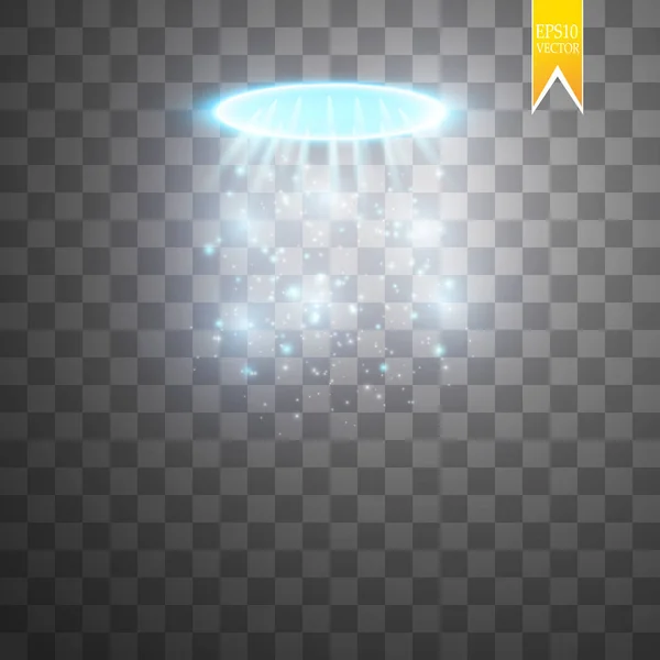 Magic Fantasy Portal Futuristic Teleport Light Effect Blue Candles Rays — Stock Vector