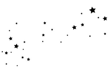 Beyaz arka plan üzerinde zarif yıldız izi ile siyah kayan yıldız