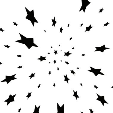 Beyaz arka plan üzerinde zarif yıldız izi ile siyah kayan yıldız