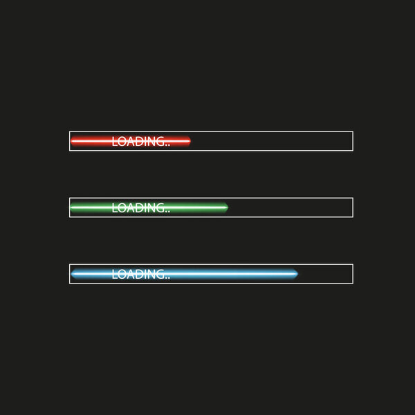 Progress loading bar with lighting. Concept technology. Vector illustration