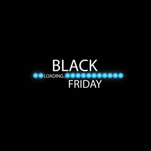 Black Friday with Loading Bar . Black Friday Sale Concept — Stock Vector
