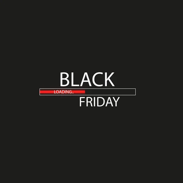 Black Friday with Loading Bar . Black Friday Sale Concept — Stock Vector