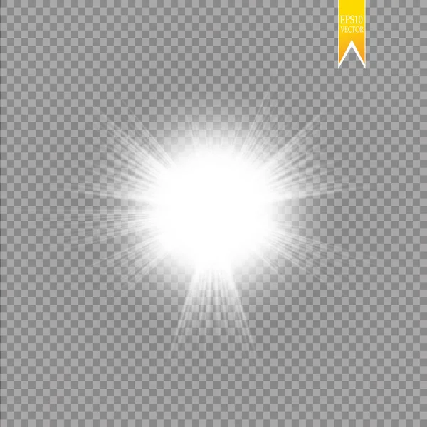 Sonne isoliert auf transparentem Hintergrund. Vektorillustration — Stockvektor