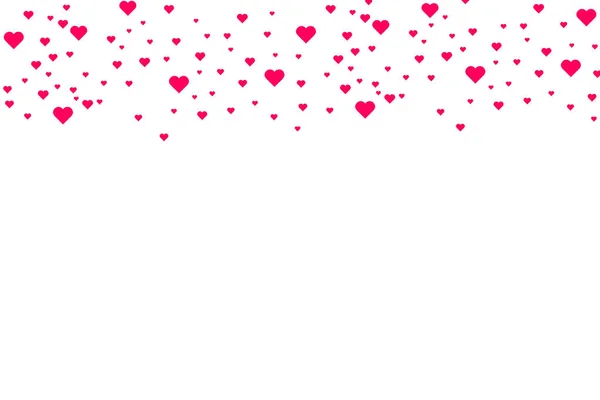 Szív alakú rózsaszín és piros konfetti vektor Valentin nap háttér — Stock Vector