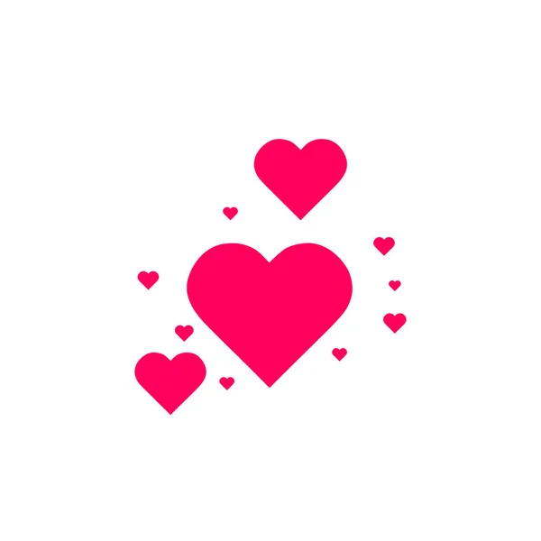Srdce tvar růžové a červené konfety vektor Valentines den pozadí — Stockový vektor