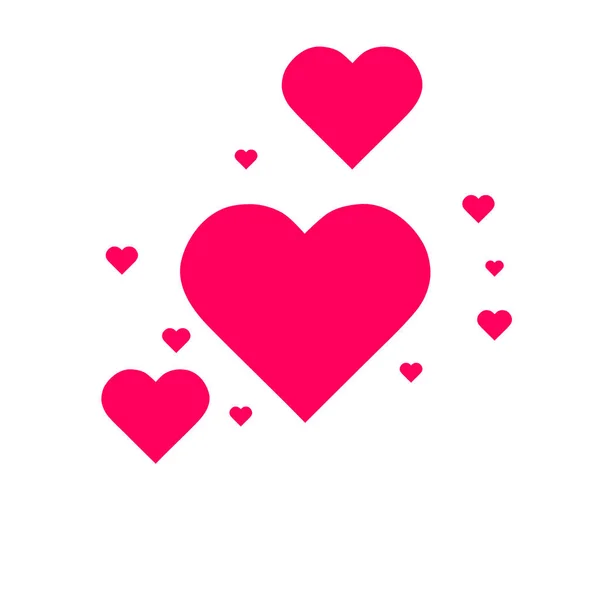 Forma do coração rosa e vermelho confete vetor Valentine Day fundo —  Vetores de Stock